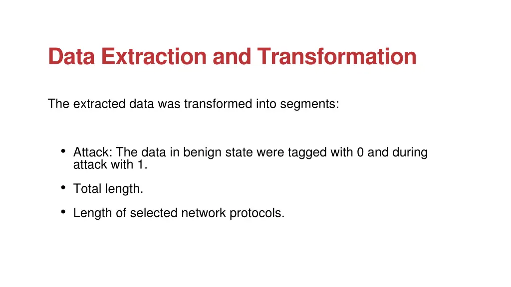 data extraction and transformation