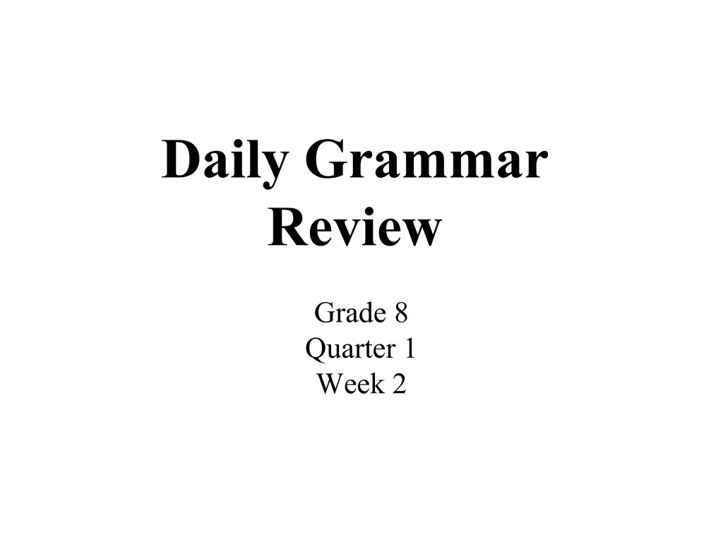 daily grammar review 1