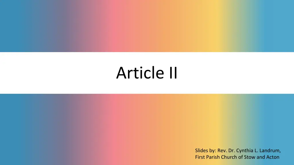 article ii