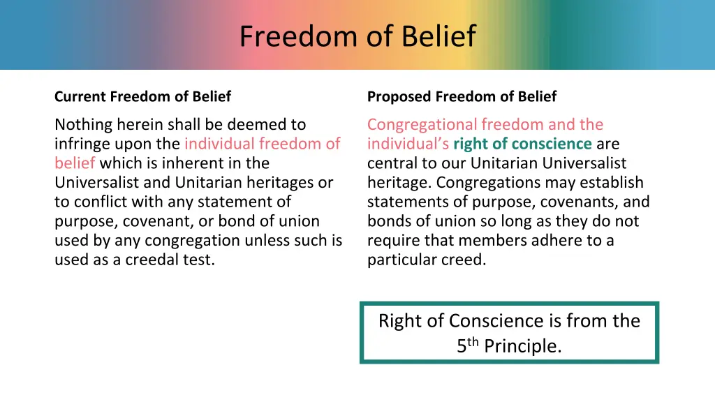 freedom of belief