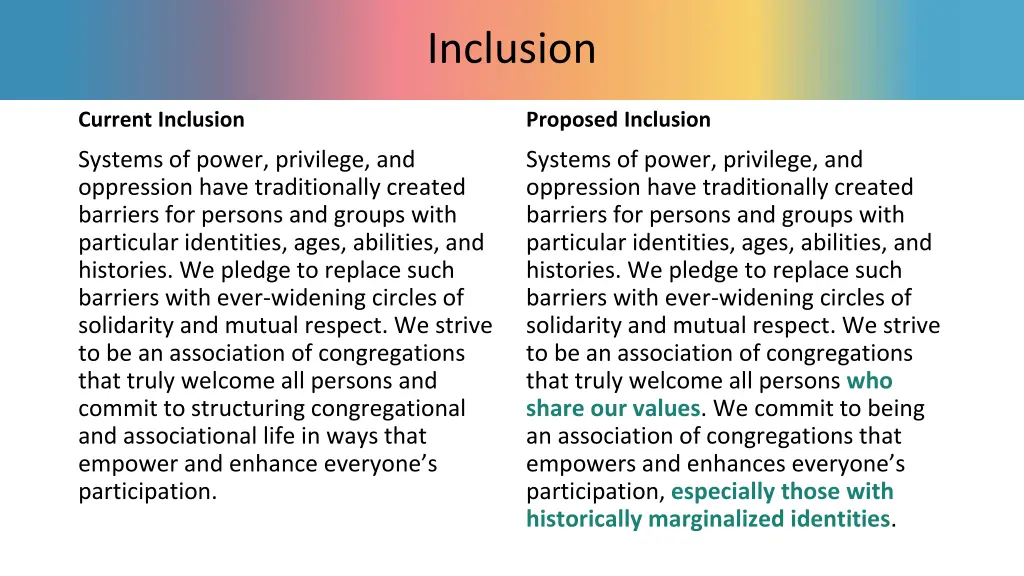 inclusion