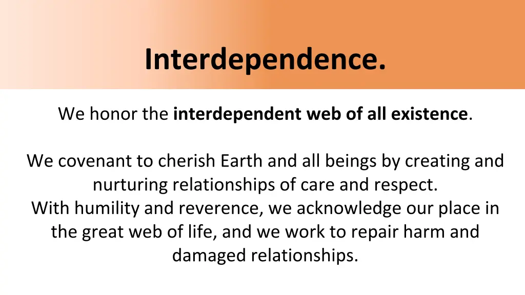 interdependence