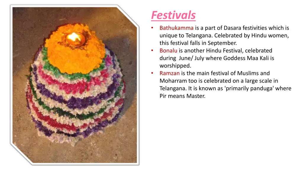 festivals bathukamma is a part of dasara