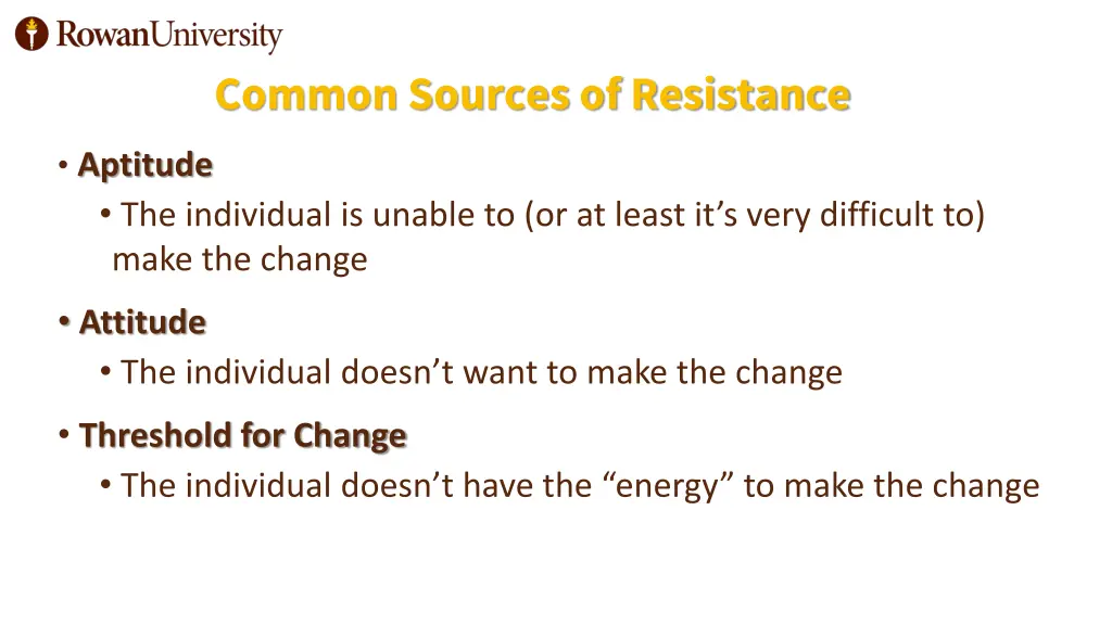 common sources of resistance