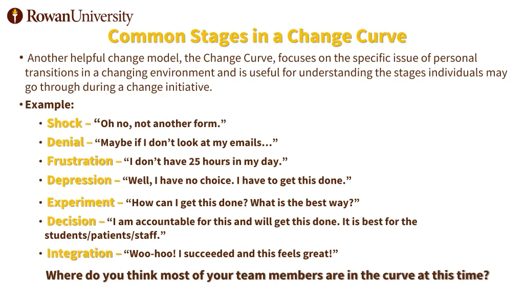 common stages in a change curve another helpful