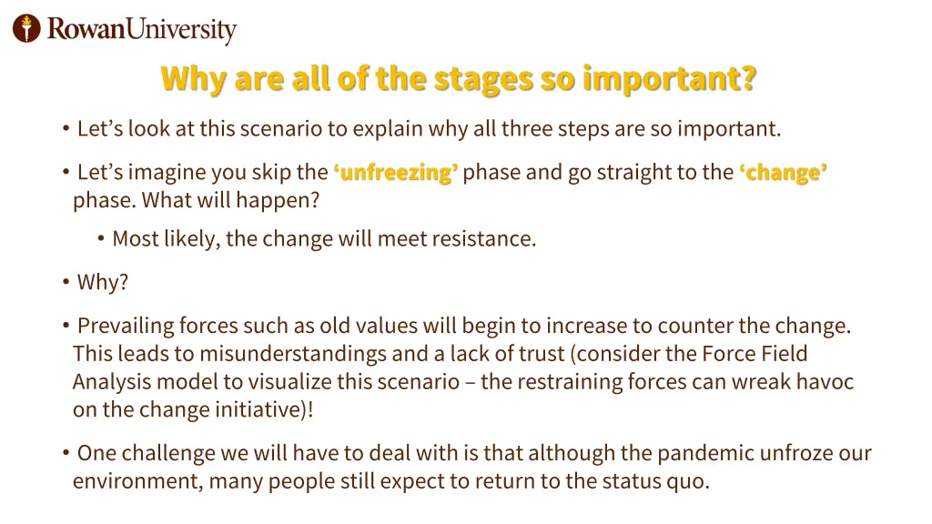 why are all of the stages so important