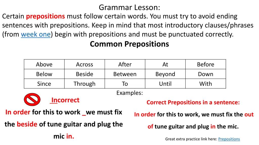 grammar lesson 6