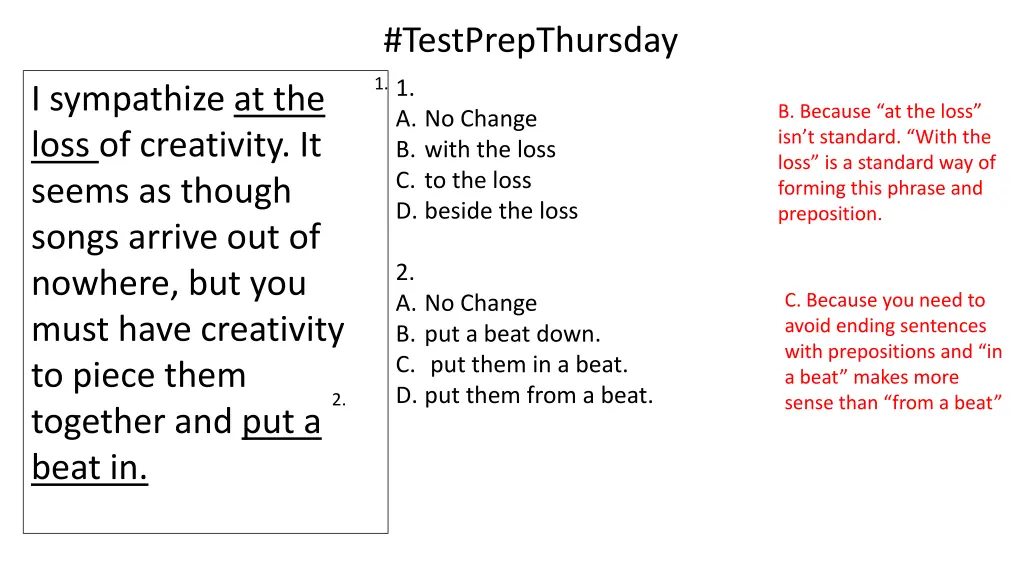 testprepthursday 6