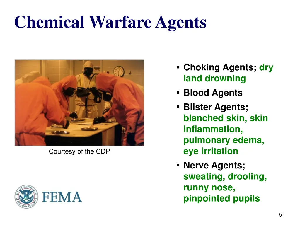 chemical warfare agents