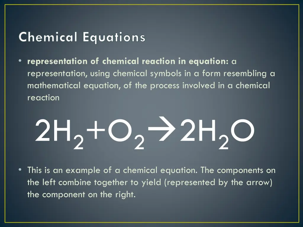 chemical equations 1