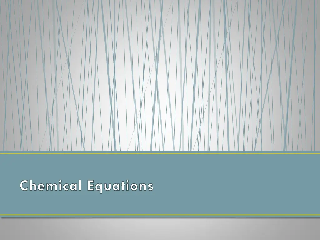 chemical equations