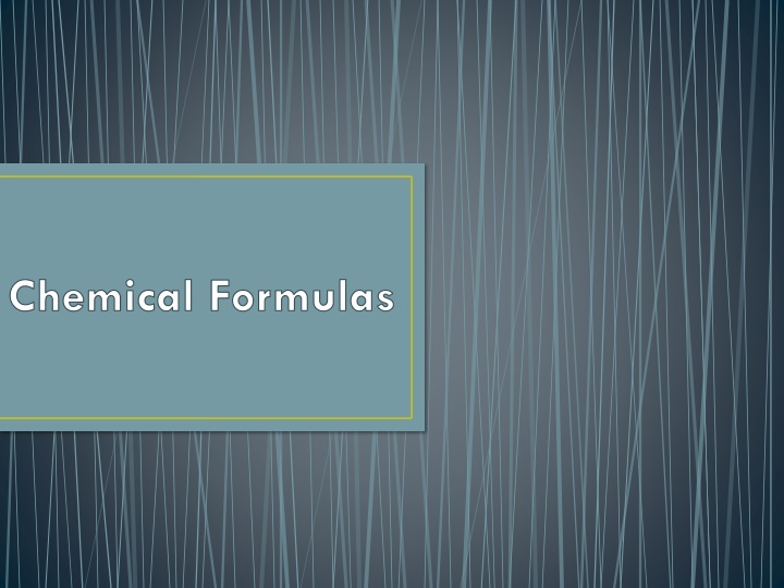 chemical formulas