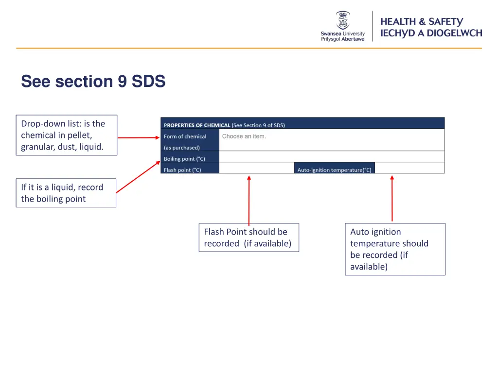 see section 9 sds