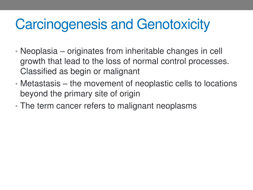 carcinogenesis and genotoxicity