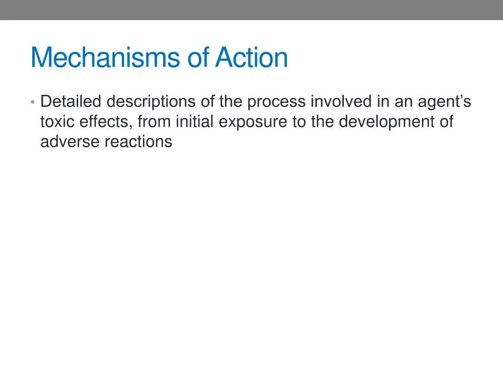 mechanisms of action