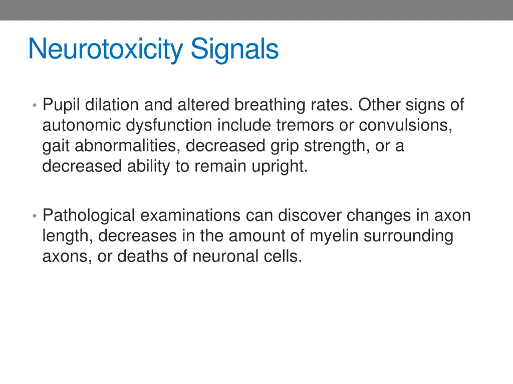 neurotoxicity signals