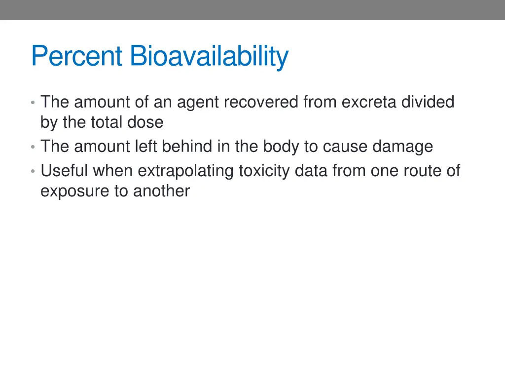 percent bioavailability