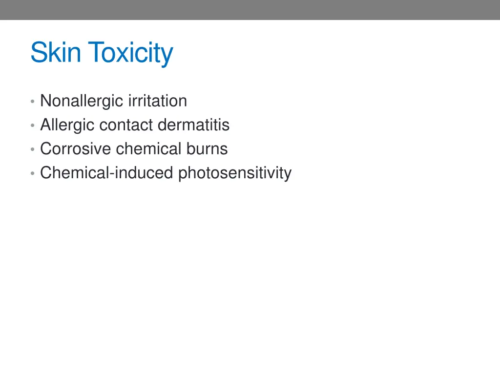 skin toxicity