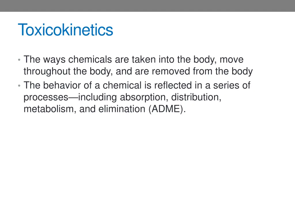 toxicokinetics