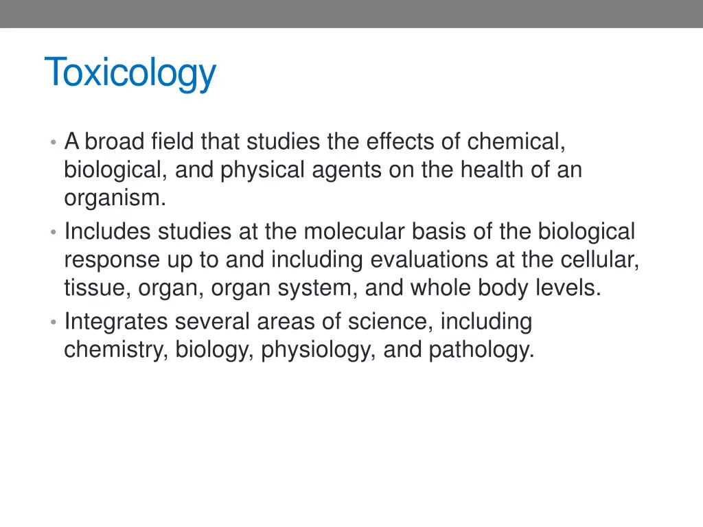 toxicology