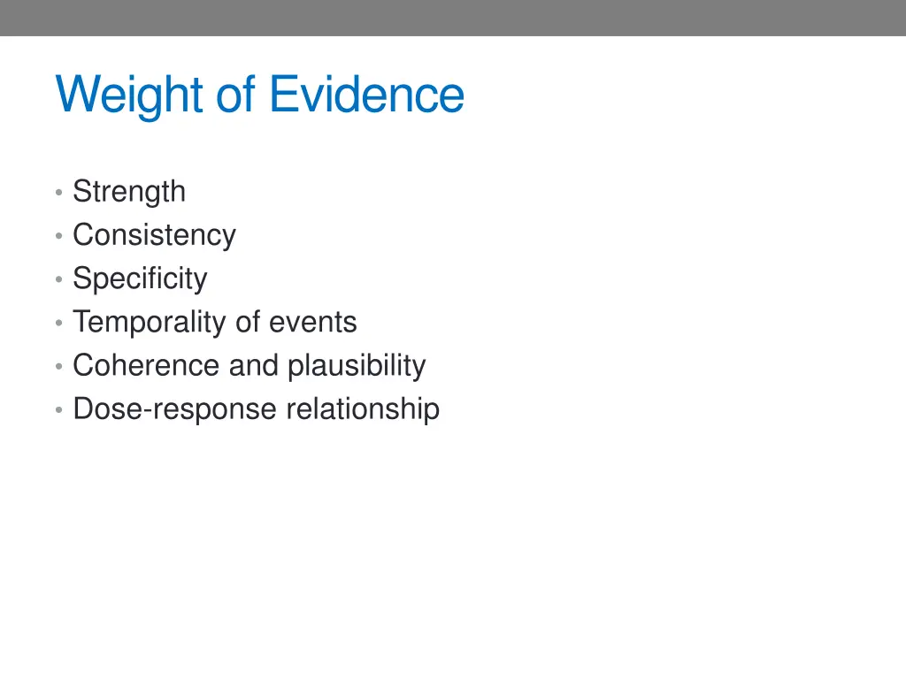 weight of evidence