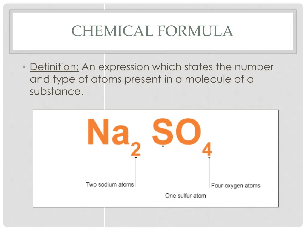 chemical formula