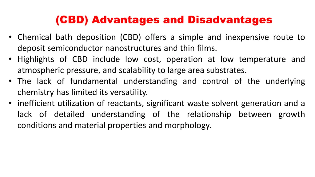 cbd advantages and disadvantages