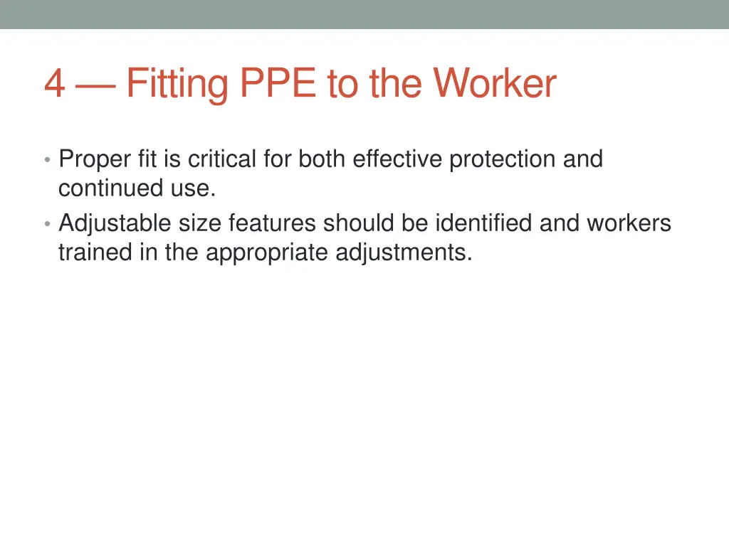 4 fitting ppe to the worker