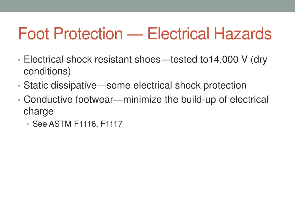 foot protection electrical hazards