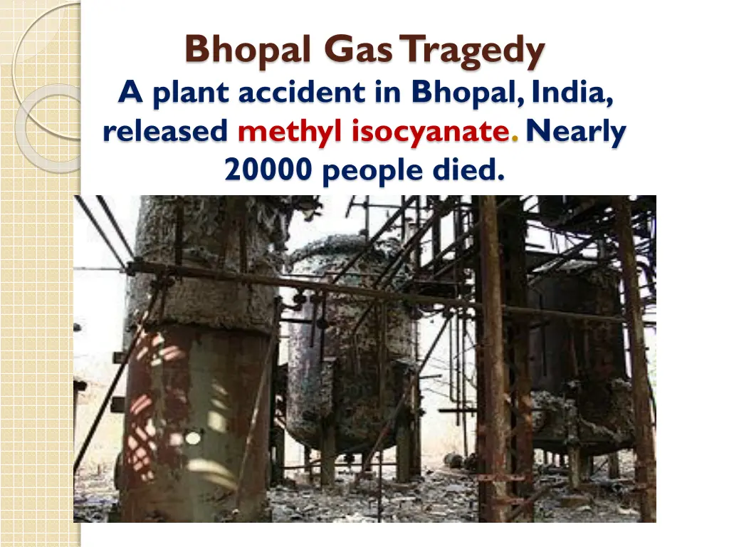 bhopal gas tragedy a plant accident in bhopal