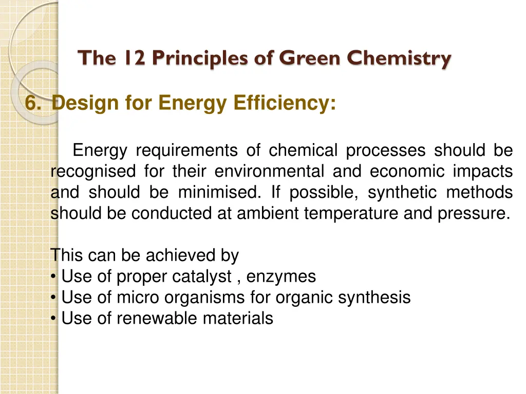 the 12 principles of green chemistry 5