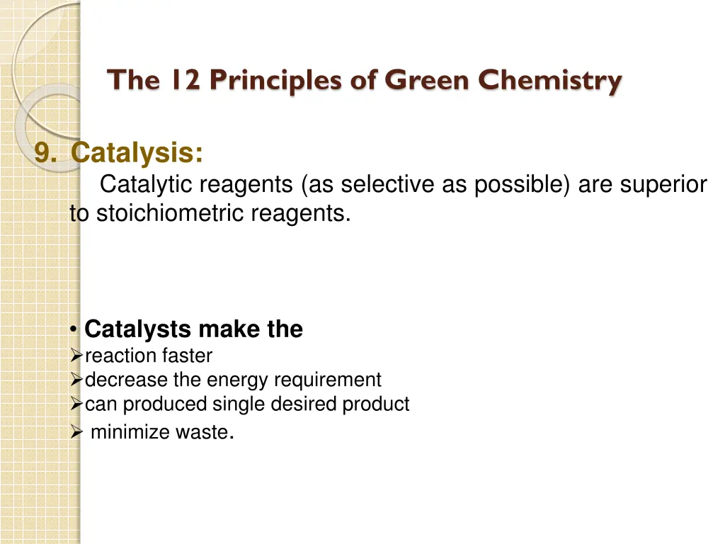 the 12 principles of green chemistry 8