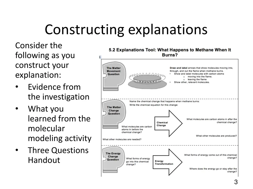 constructing explanations consider the following