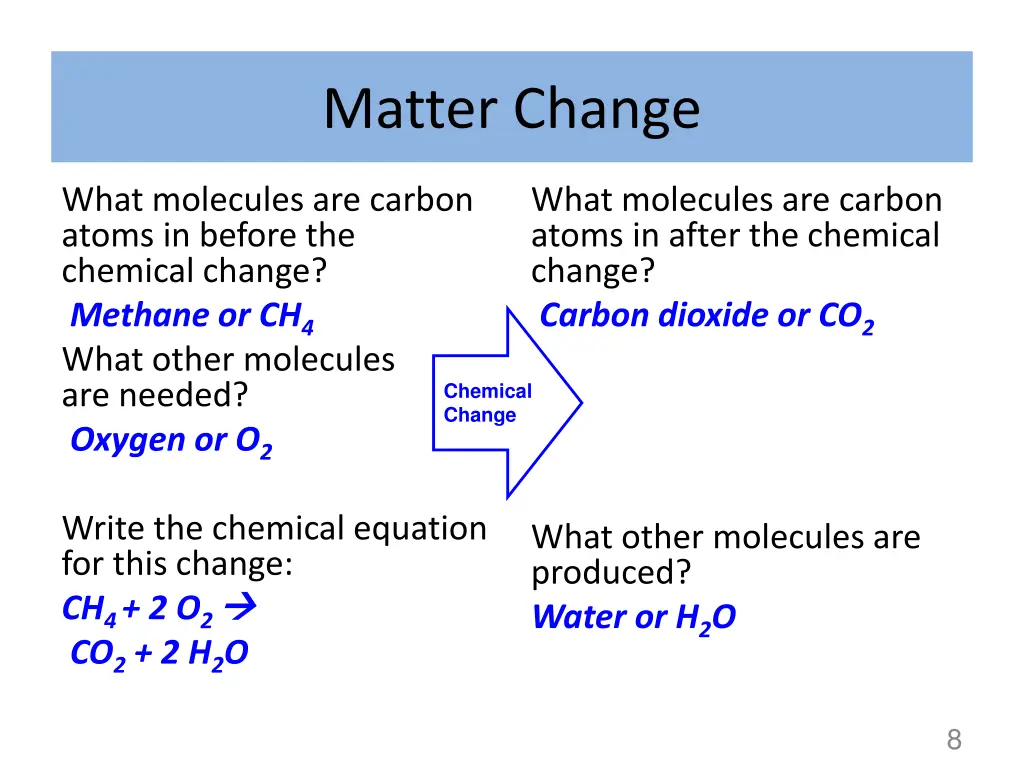 matter change 1