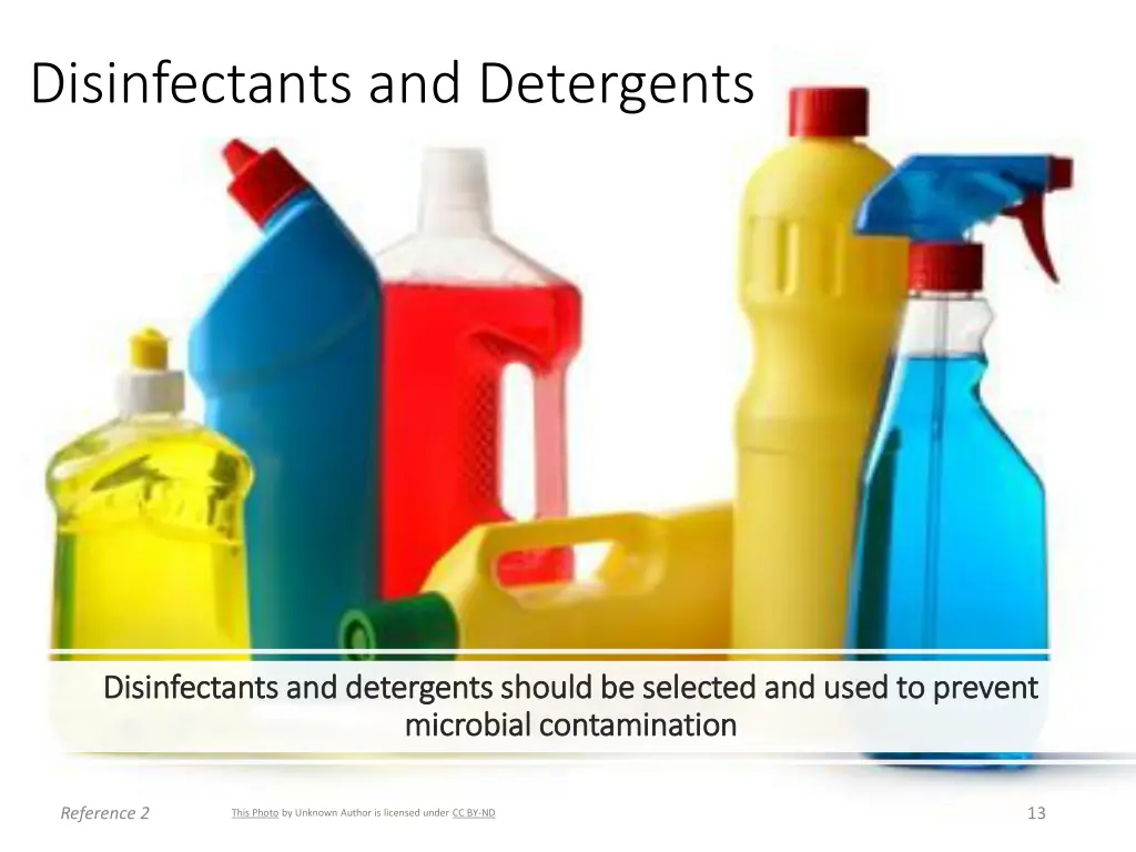 disinfectants and detergents