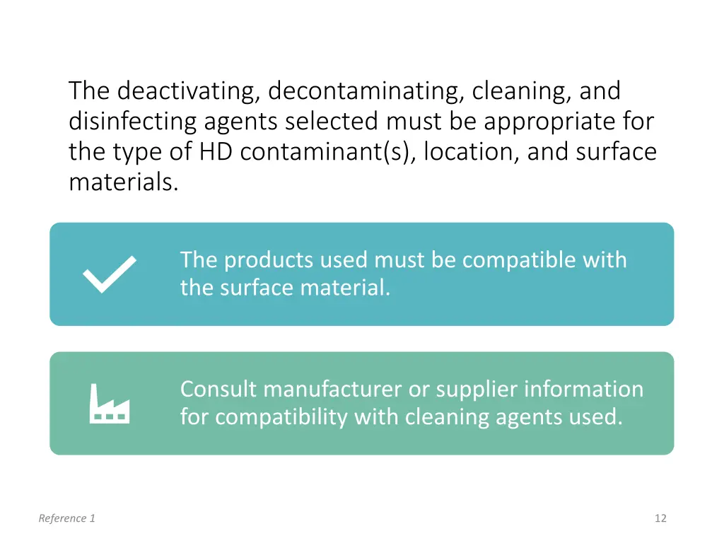 the deactivating decontaminating cleaning