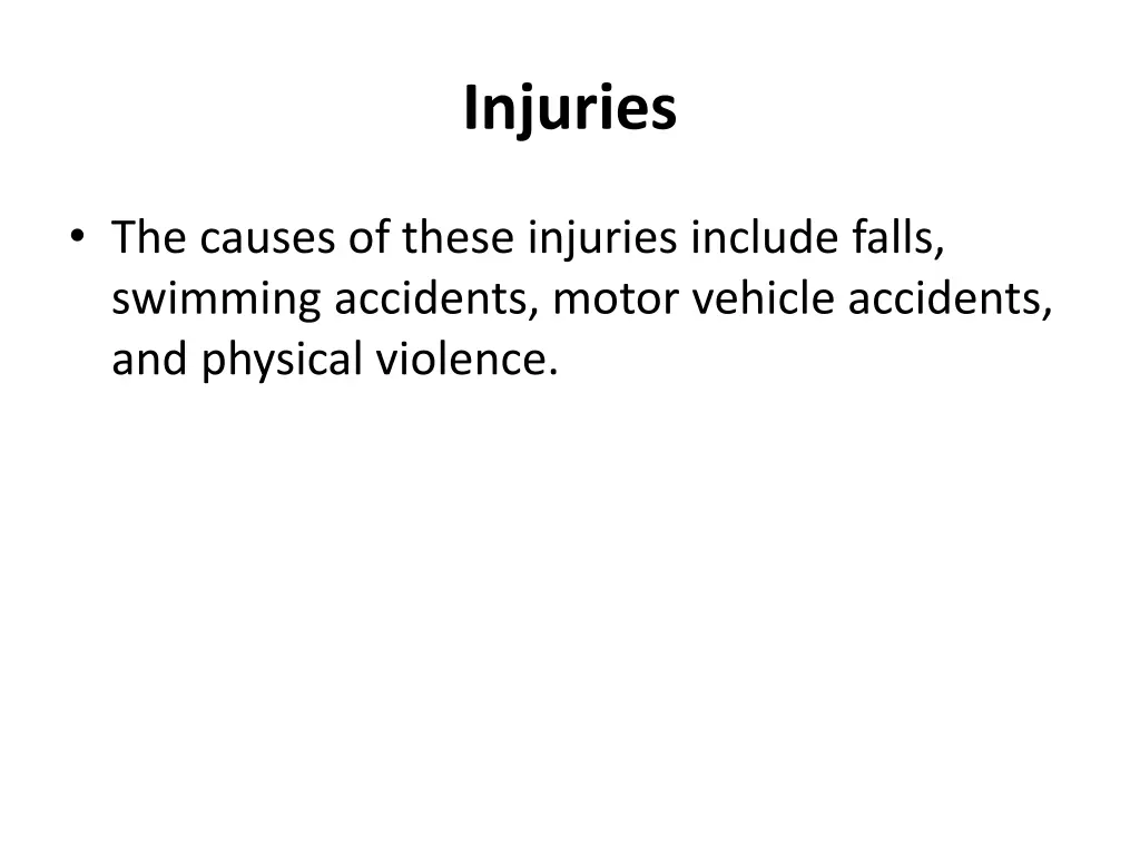 injuries