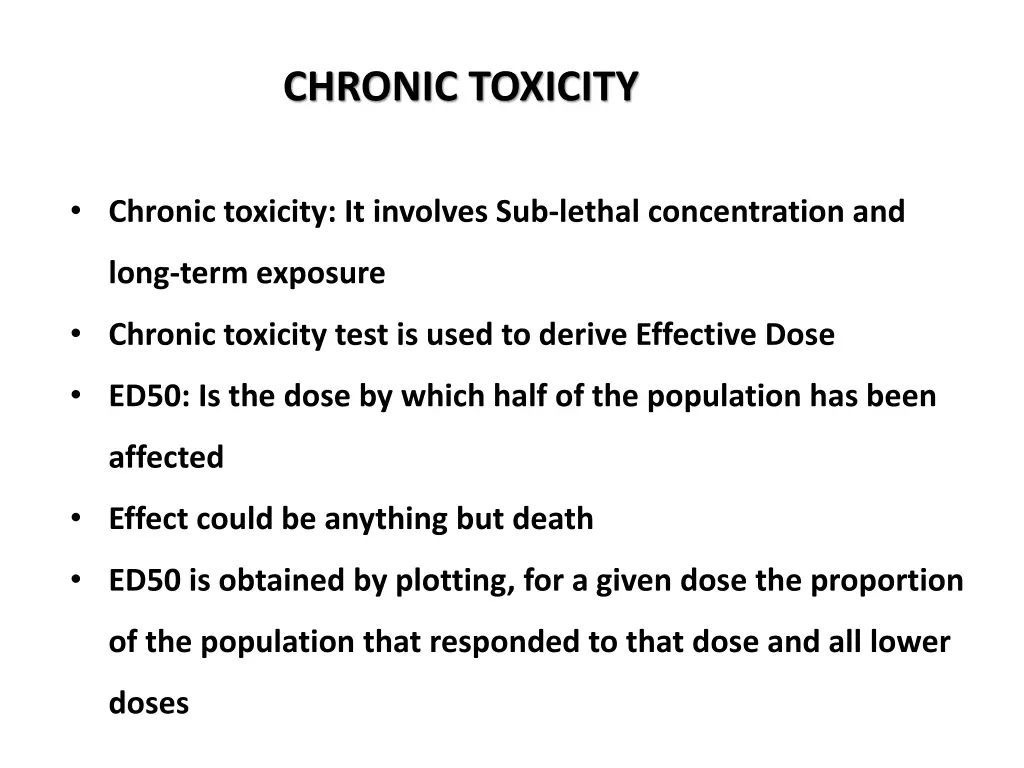 chronic toxicity