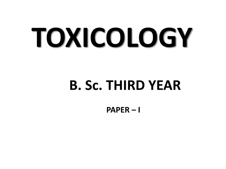 toxicology