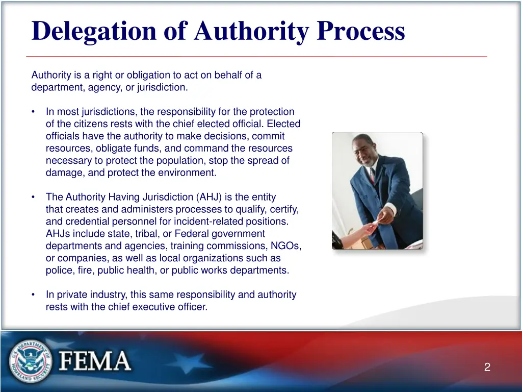 delegation of authority process