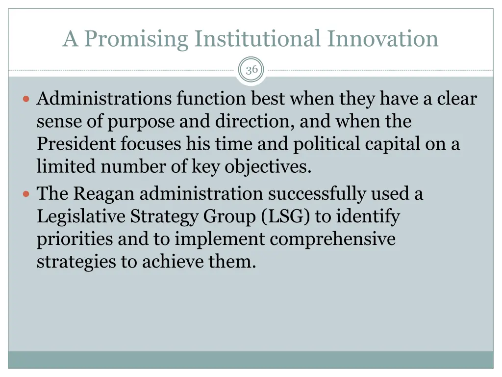 a promising institutional innovation