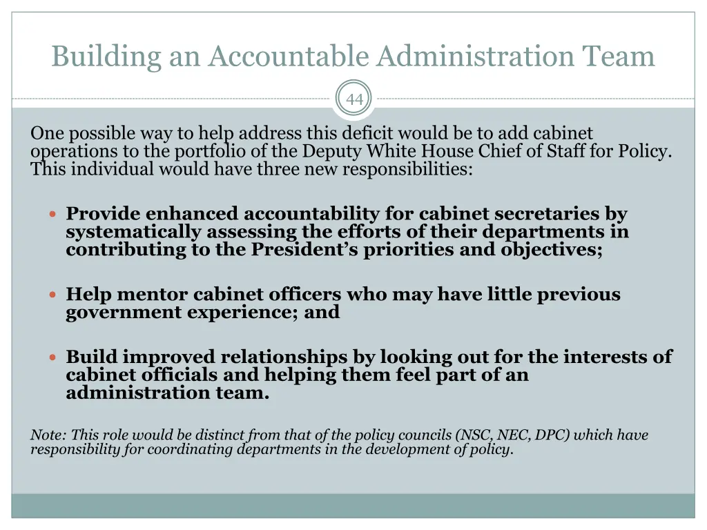 building an accountable administration team 2