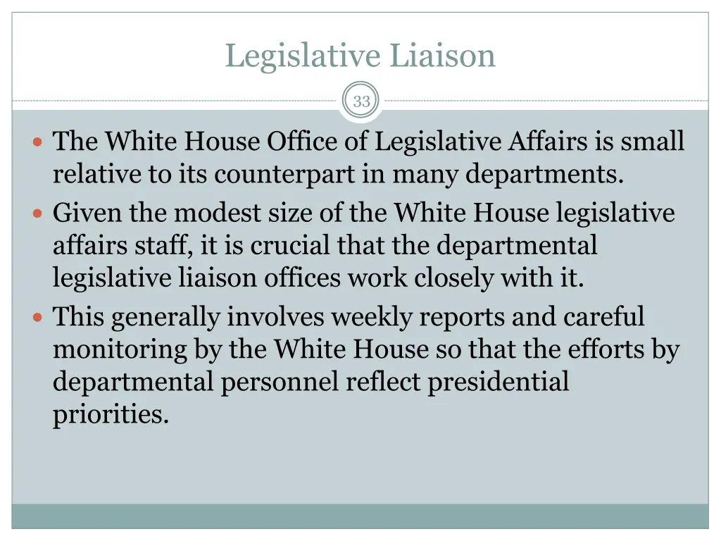 legislative liaison