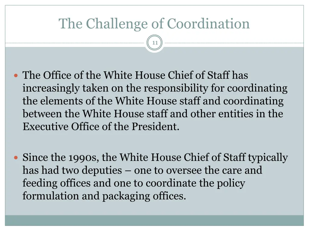 the challenge of coordination 1