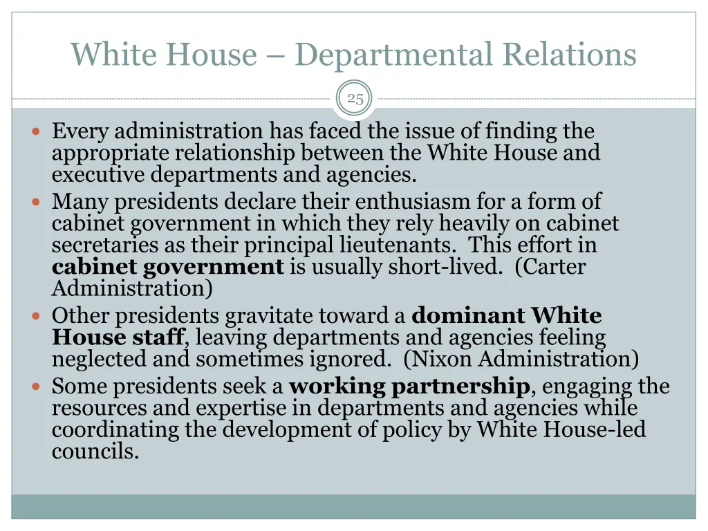 white house departmental relations 1