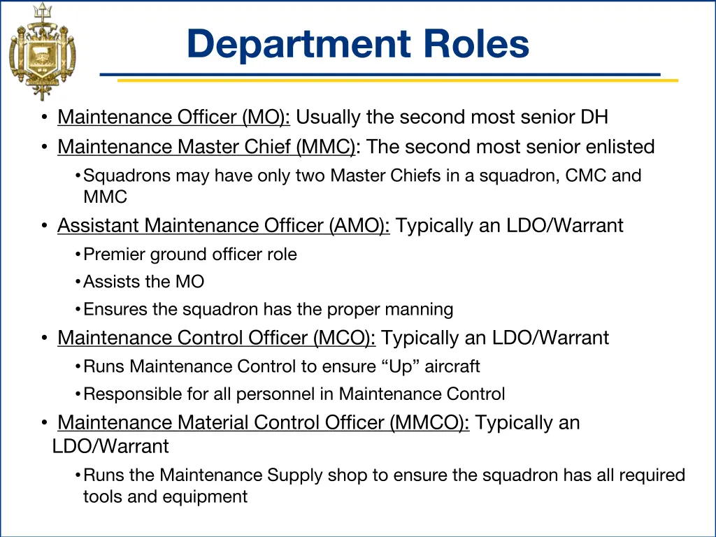 department roles 1