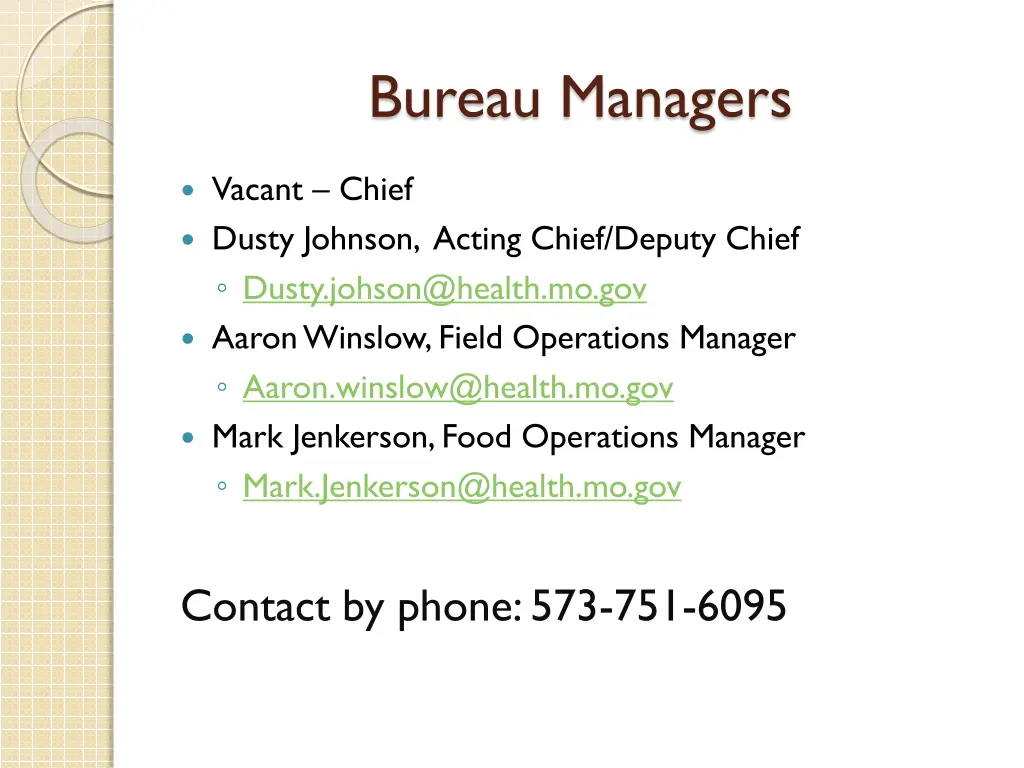 bureau managers