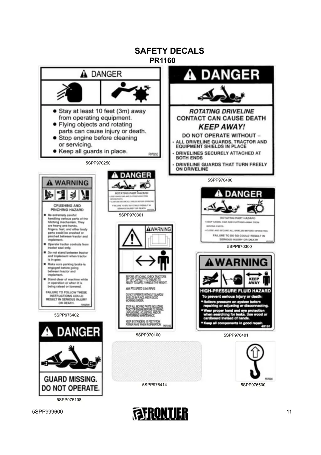 safety decals pr1160 1