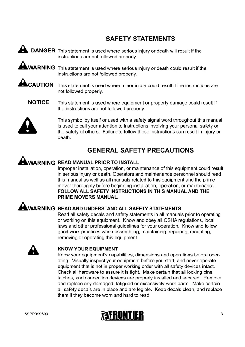 safety statements