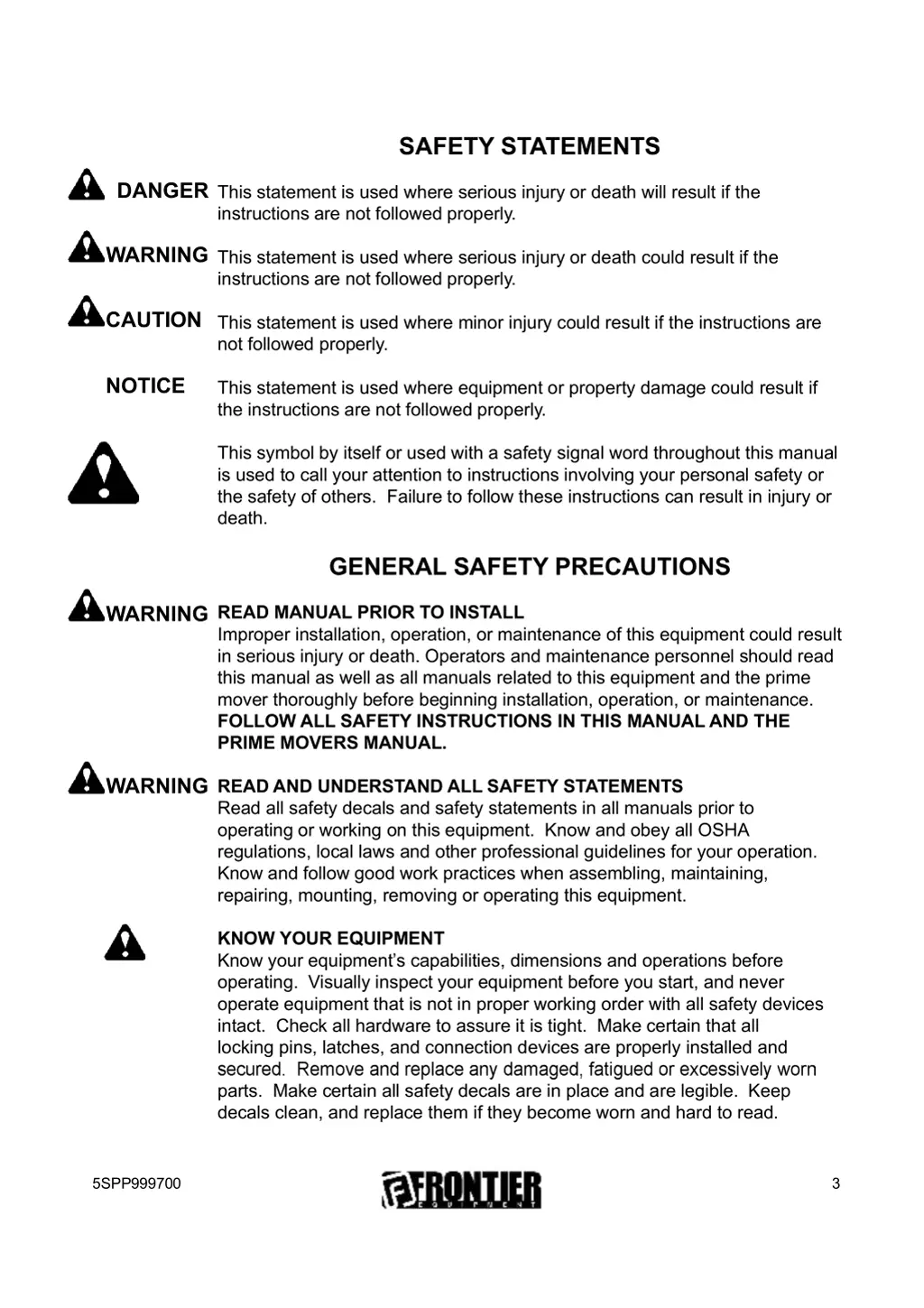 safety statements